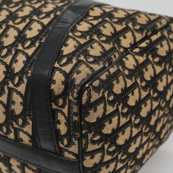 Christian Dior Trotter Canvas Boston Bag Navy Silver Auth 136274 - Picture 4 of 16